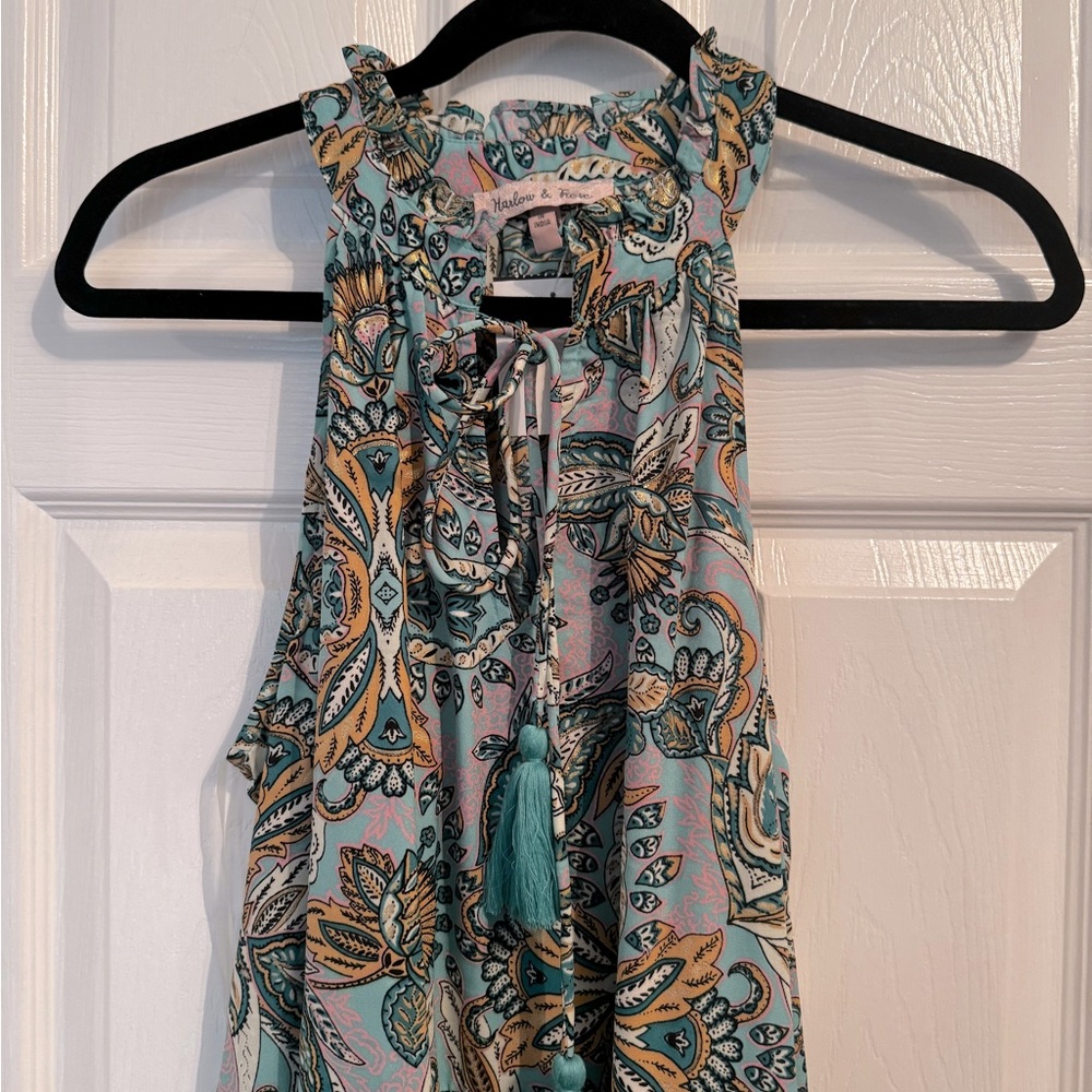 Harlow & Rose Teal Paisley Women's dress